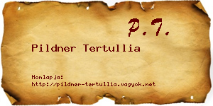 Pildner Tertullia névjegykártya